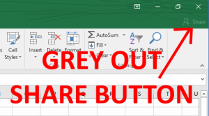Share Button Greyed Out Windows 10